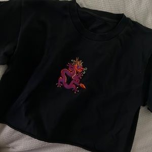 cropped graphic tee